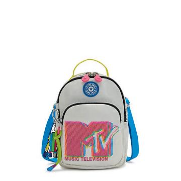 Kipling Alber MTV 3-in-1 Convertible Mini Bag Backpacks Grey MTV Pink | AU 1537XY